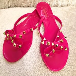 Hot Pink studded sandal ‼️